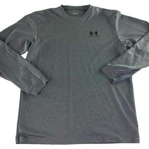 Under Armour Long‎ Sleeve Shirt S Gray Base Layer Train Workout Mens